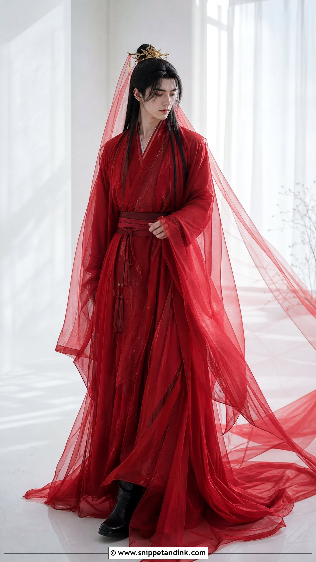 Layered Organza Xie Lian Wedding Dress - Snippet and Ink - 20 Xie Lian Wedding Dress Ideas