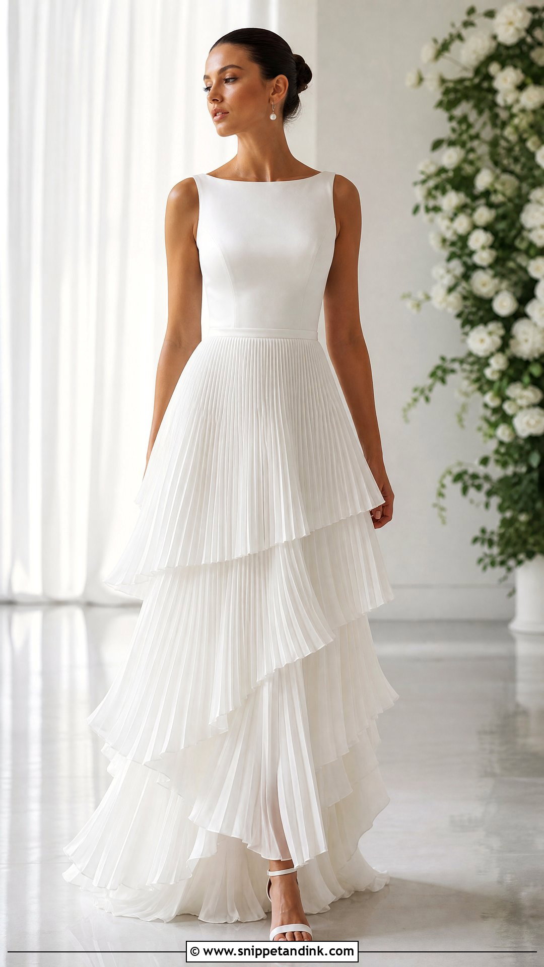 Layered Pleated Wedding Dress - Snippet and Ink - 25 Layered Wedding Dress Ideas
