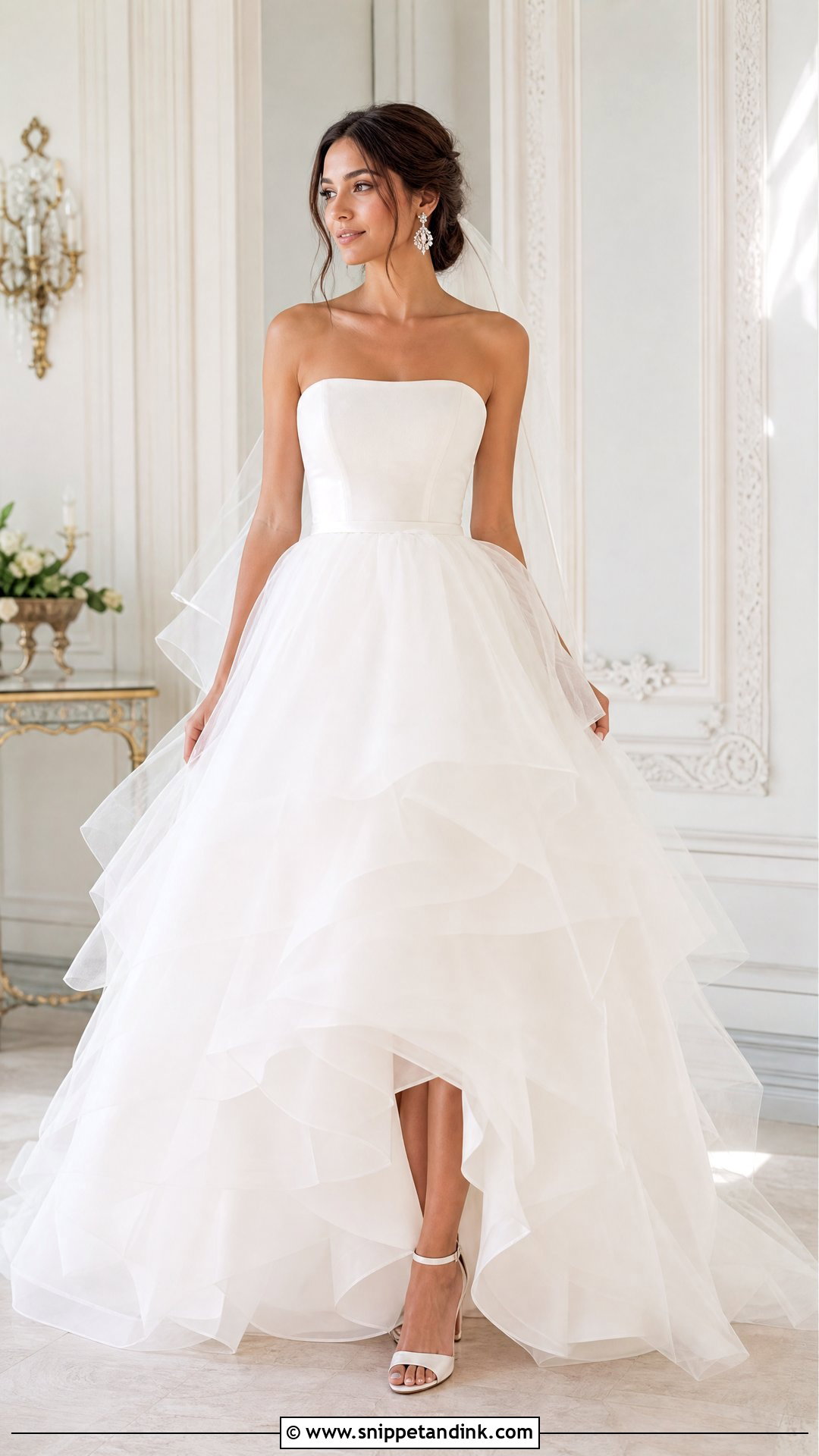 Layered Strapless Wedding Dress - Snippet and Ink - 25 Layered Wedding Dress Ideas