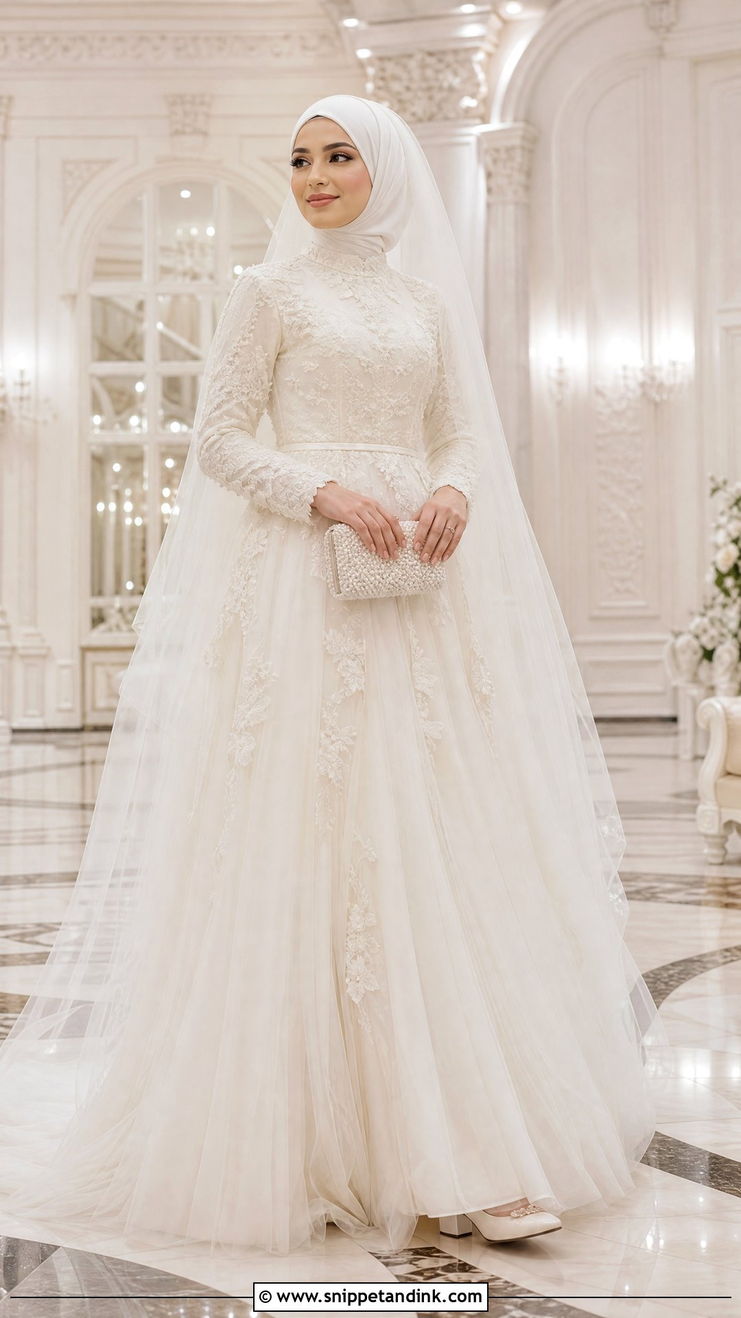 Layered Tulle Muslim Wedding Dress - Snippet and Ink - 20 Islam Wedding Dress Ideas