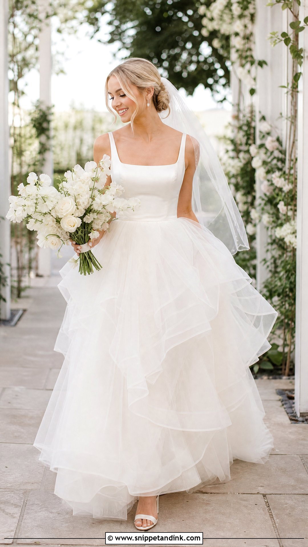 Layered Tulle Princess Wedding Dress - Snippet and Ink - 20 Timeless Wedding Dress Princess Ideas