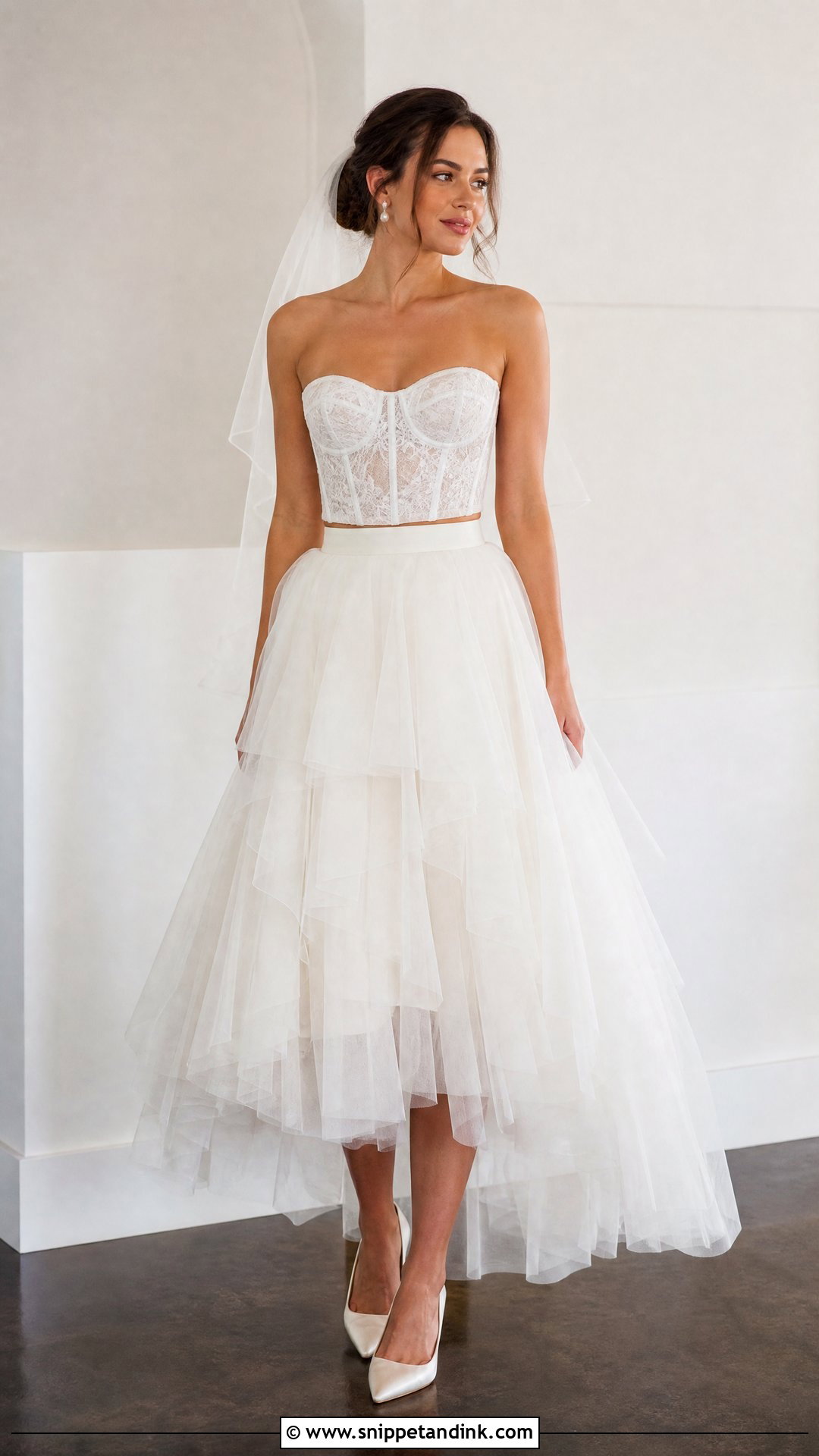 Layered Two Piece Wedding Dress - Snippet and Ink - 25 Layered Wedding Dress Ideas