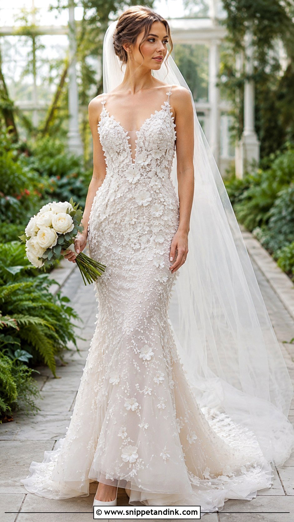 Lazaro 3D Floral Wedding Dress - Snippet and Ink - 20 Lazaro Wedding Dress Ideas