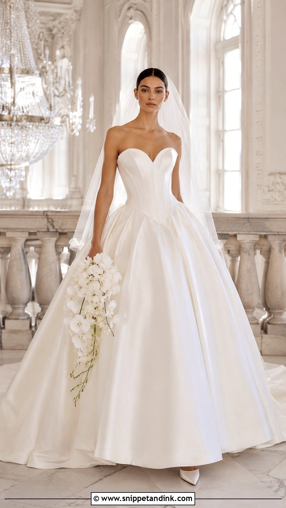 Lazaro Basque Waist Wedding Dress - Snippet and Ink - 20 Lazaro Wedding Dress Ideas