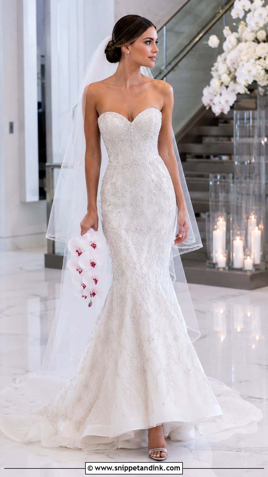 Lazaro Beaded Trumpet Wedding Dress - Snippet and Ink - 20 Lazaro Wedding Dress Ideas