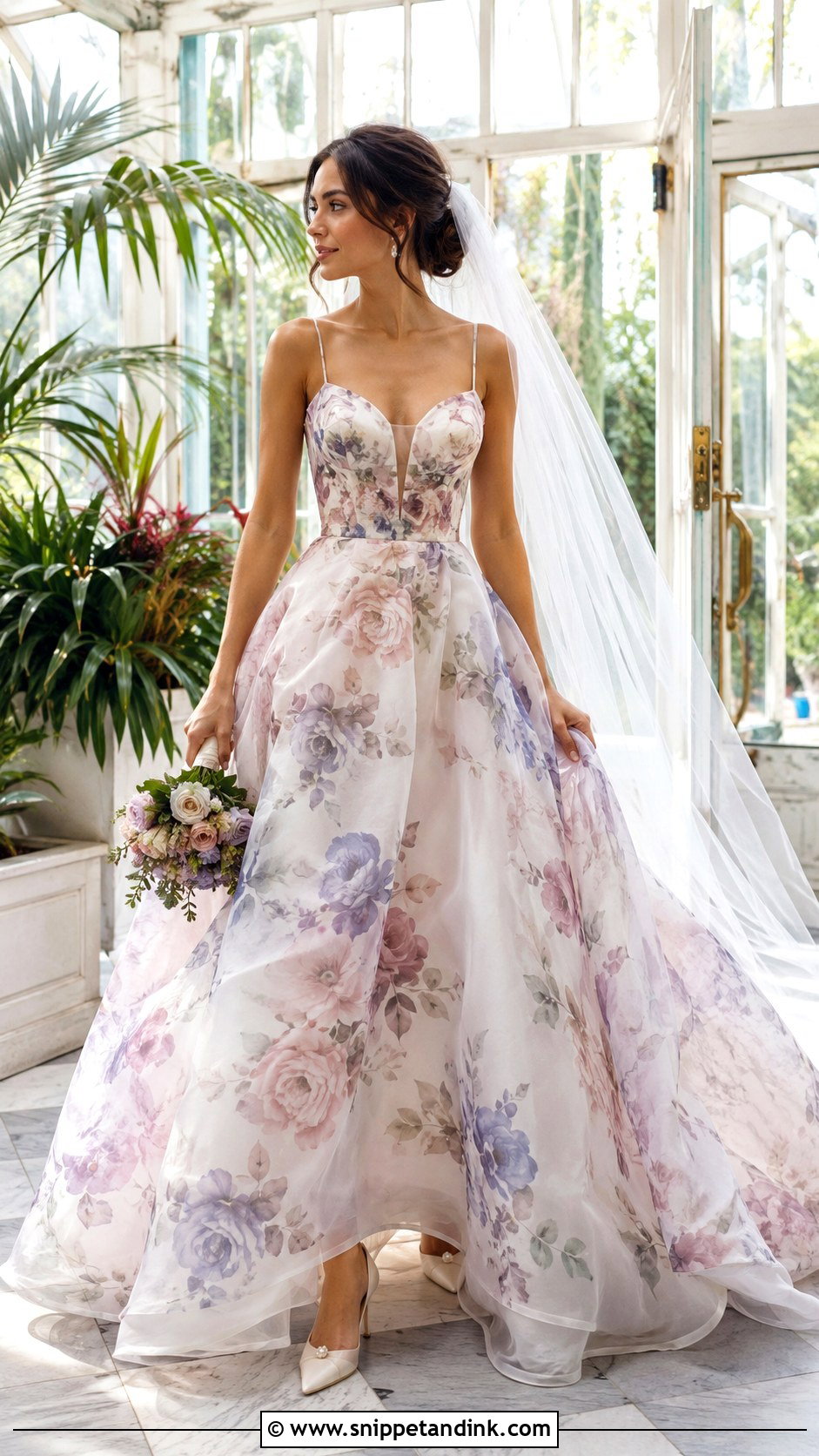 Lazaro Floral Organza Ball Gown - Snippet and Ink - 20 Lazaro Bridal Gown Ideas