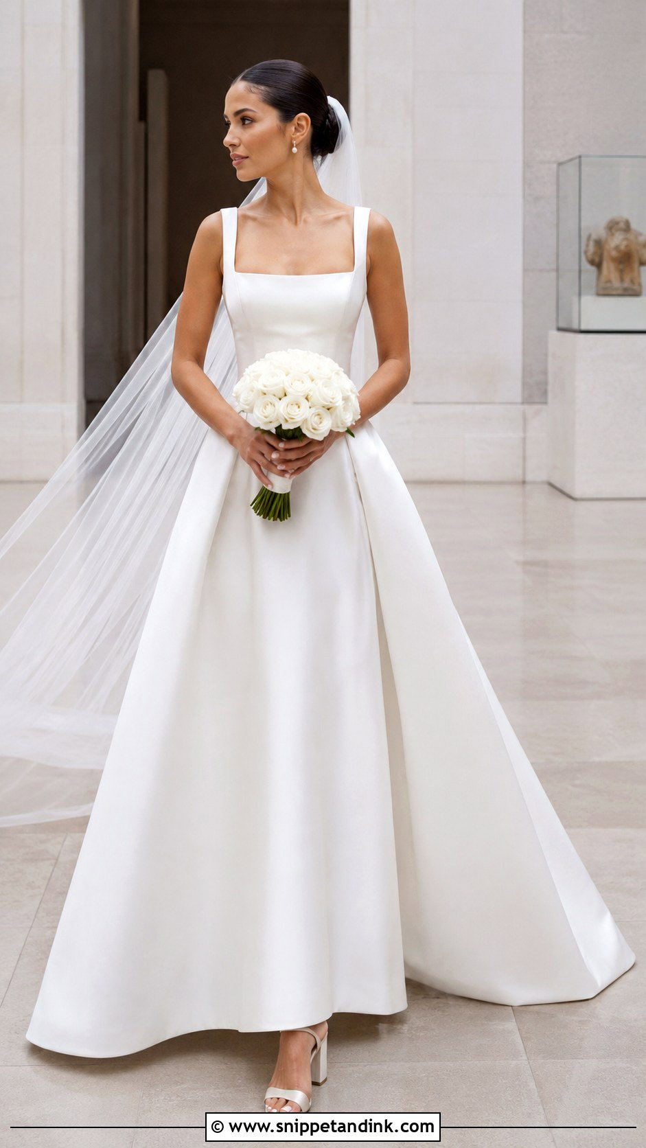 Lazaro Mikado A Line Wedding Dress - Snippet and Ink - 20 Lazaro Wedding Dress Ideas
