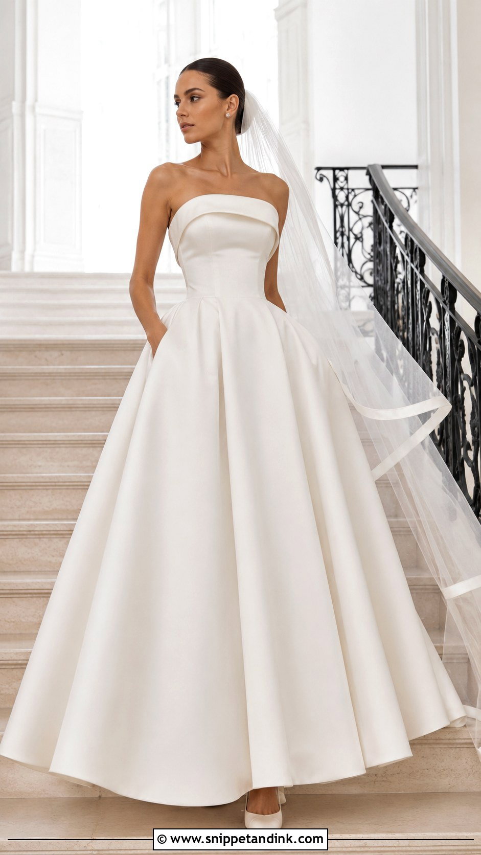 Lazaro Mikado Ball Gown With Pockets - Snippet and Ink - 20 Lazaro Bridal Gown Ideas