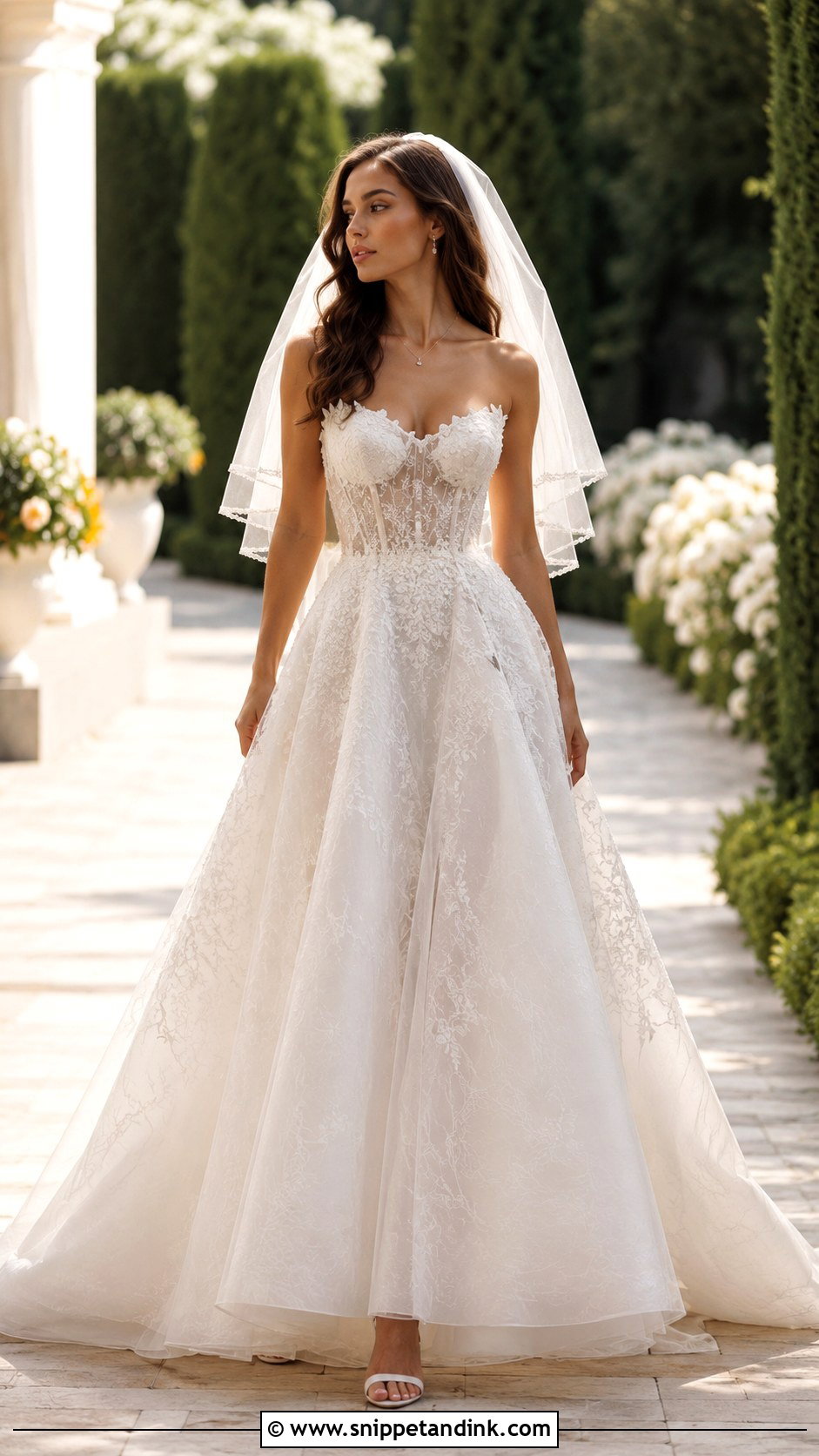 Leah Da Gloria A Line Wedding Dress - Snippet and Ink - 25 Leah Da Gloria Wedding Dress Ideas