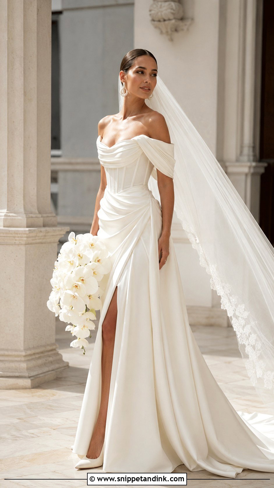 Leah Da Gloria Alva Draped Corset Gown - Snippet and Ink - 20 Leah De Gloria Wedding Dress Ideas