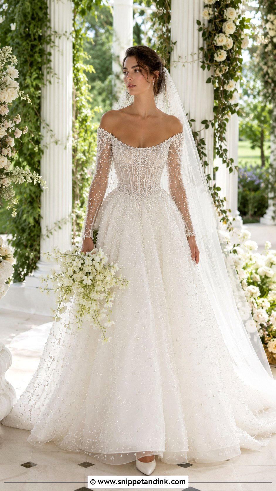 Leah Da Gloria Elsa Beaded Ball Gown - Snippet and Ink - 20 Leah De Gloria Wedding Dress Ideas