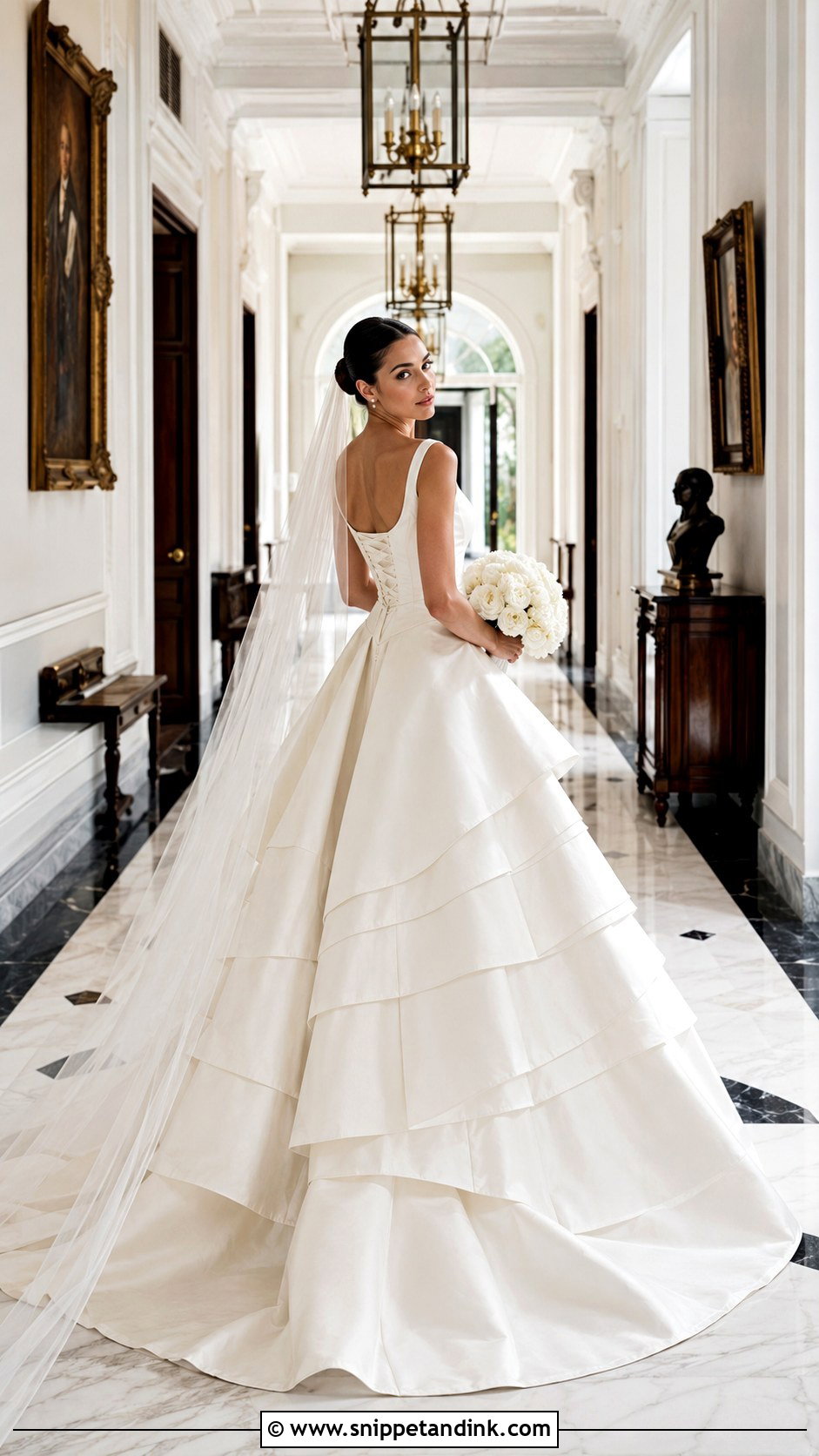 Leah Da Gloria Evangeline Ruffle Ball Gown - Snippet and Ink - 20 Leah De Gloria Wedding Dress Ideas