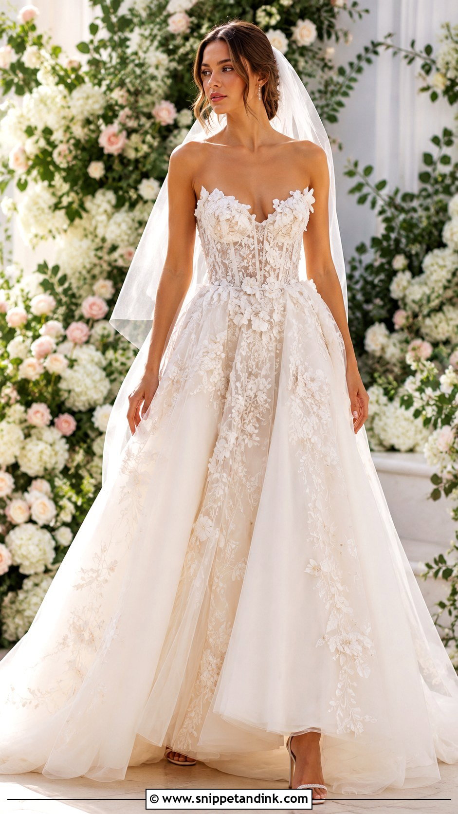 Leah Da Gloria Floral Wedding Dress - Snippet and Ink - 25 Leah Da Gloria Wedding Dress Ideas
