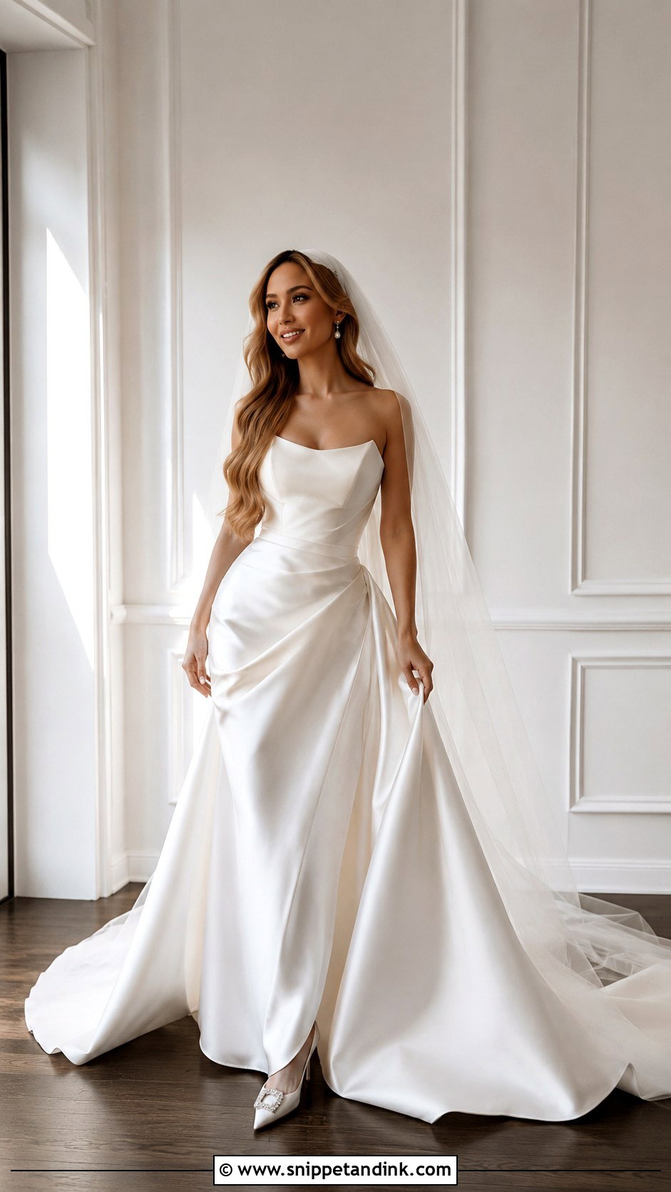 Leah Da Gloria Satin Wedding Dress - Snippet and Ink - 25 Leah Da Gloria Wedding Dress Ideas