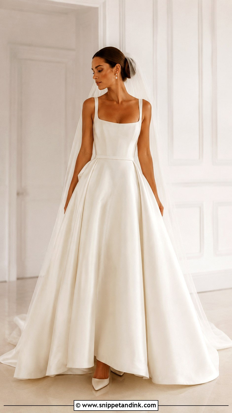 Leah Da Gloria Square Neck Wedding Dress - Snippet and Ink - 25 Leah Da Gloria Wedding Dress Ideas