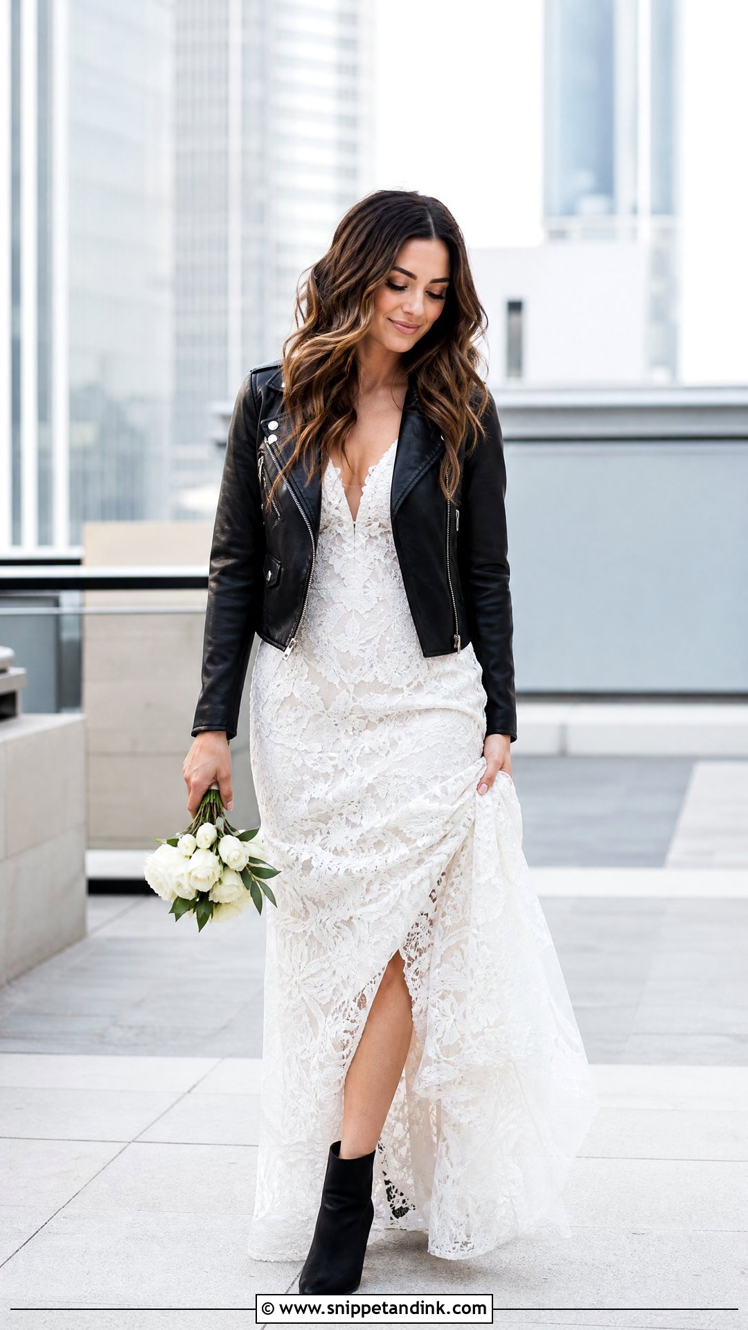 Leather Jacket Wedding Dress - Snippet and Ink - 25 Edgy Wedding Dress Ideas