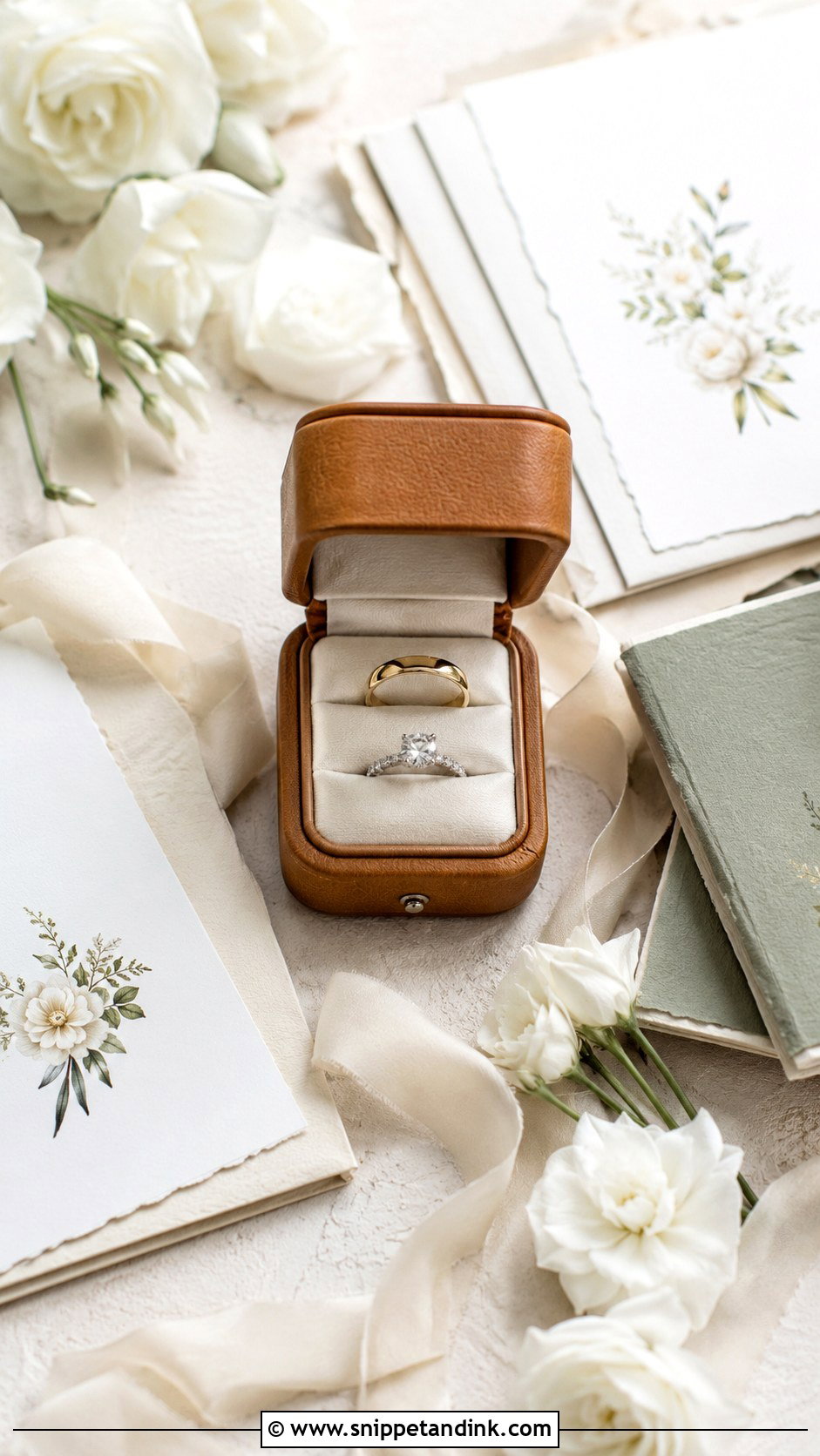 Leather Ring Box Wedding Display - Snippet and Ink - 20 Leather Wedding Ideas