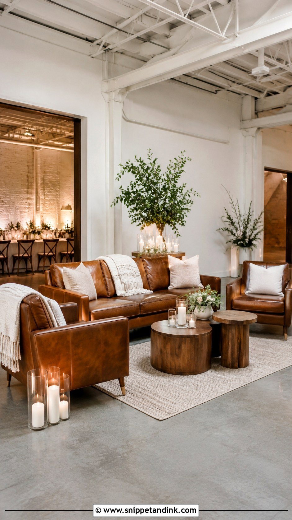 Leather Wedding Lounge Area - Snippet and Ink - 20 Leather Wedding Ideas