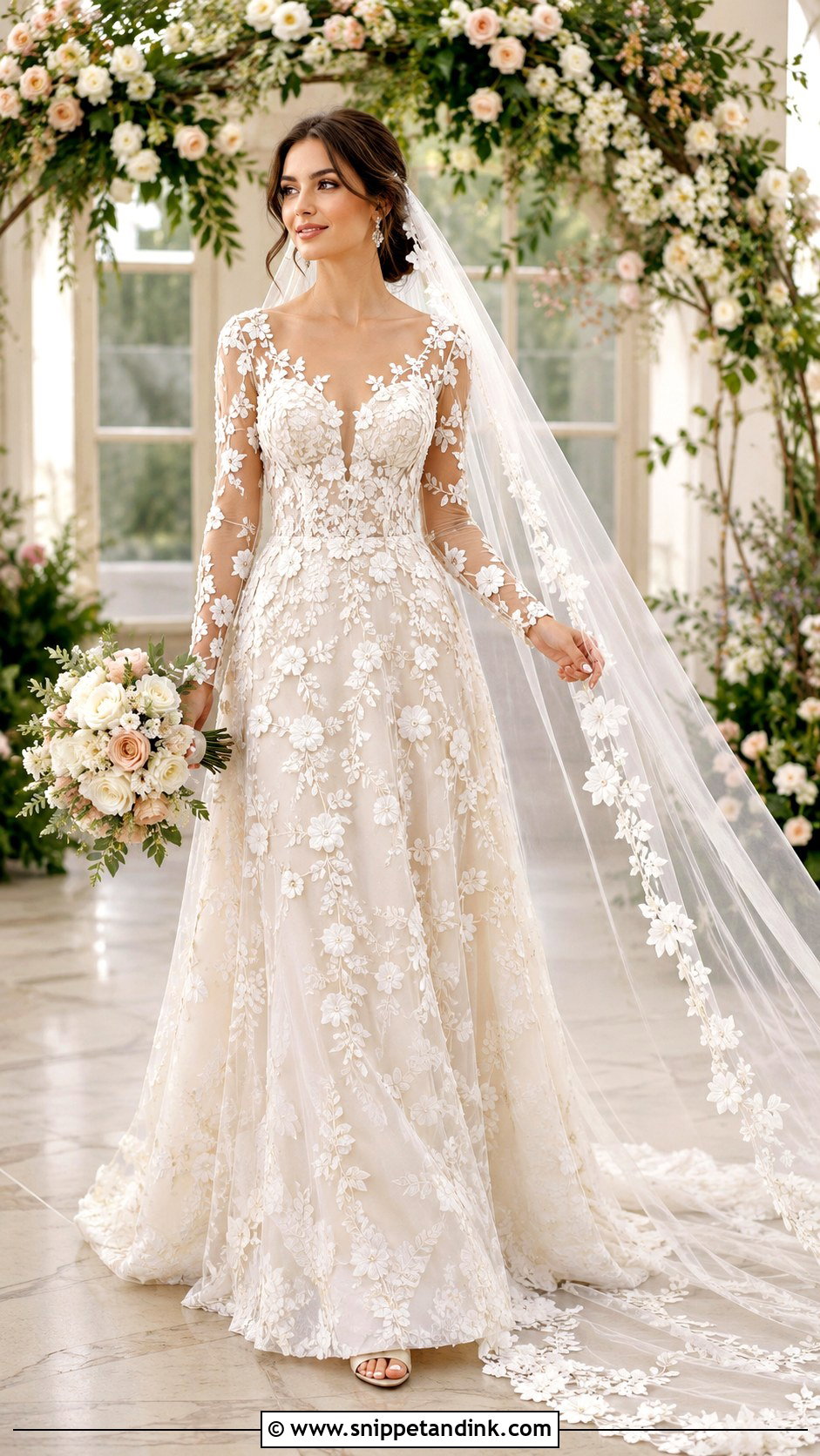 Lebanese Floral Wedding Dress - Snippet and Ink - 25 Lebanese Wedding Dress Ideas
