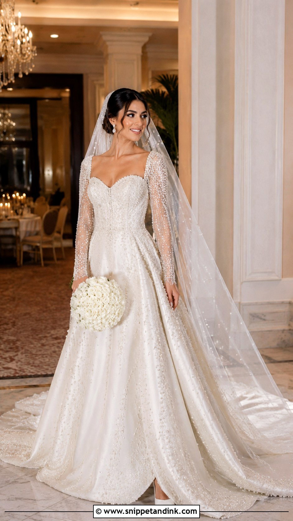 Lebanese Pearl Wedding Dress - Snippet and Ink - 25 Lebanese Wedding Dress Ideas