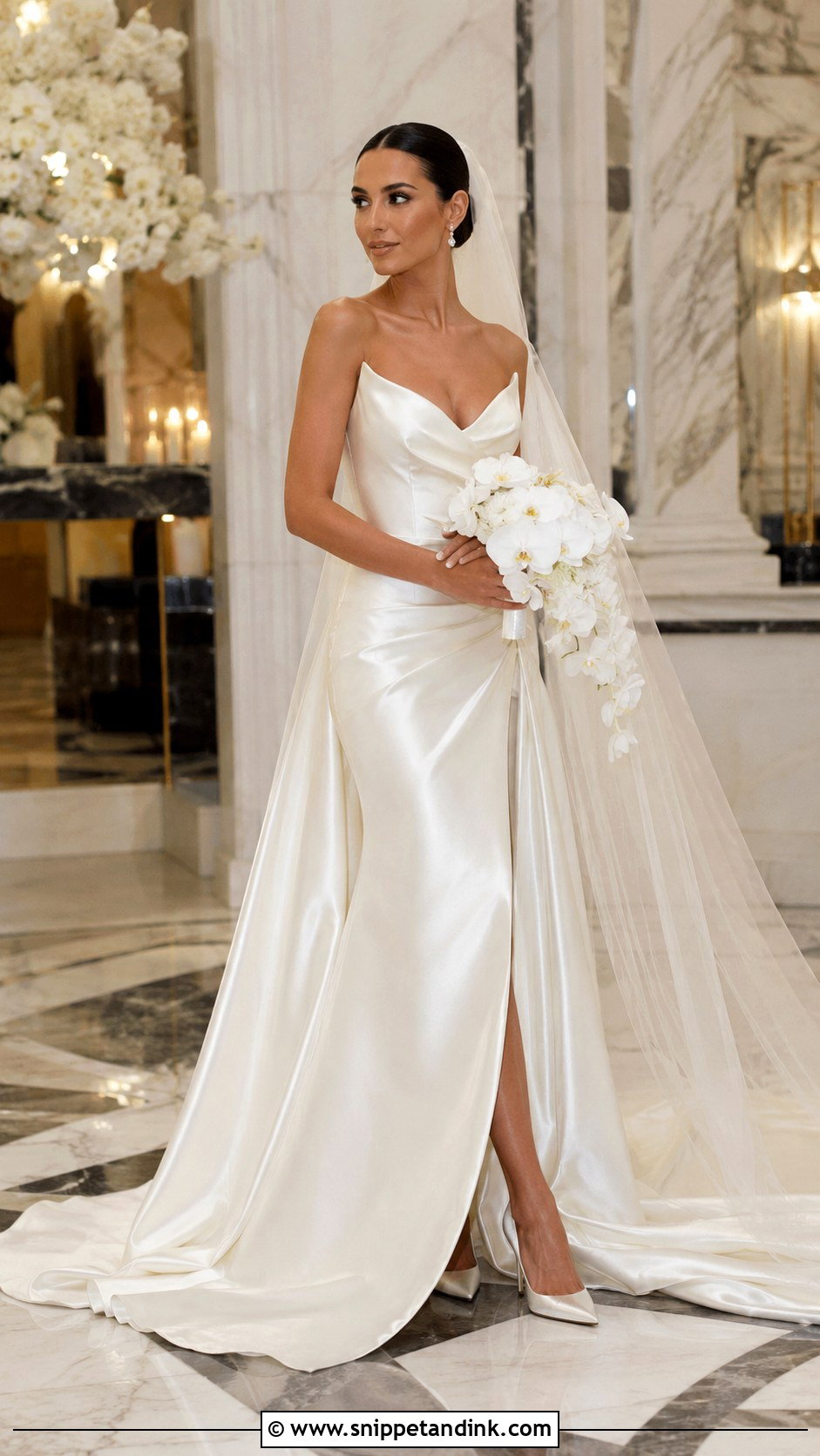 Lebanese Satin Wedding Dress - Snippet and Ink - 25 Lebanese Wedding Dress Ideas