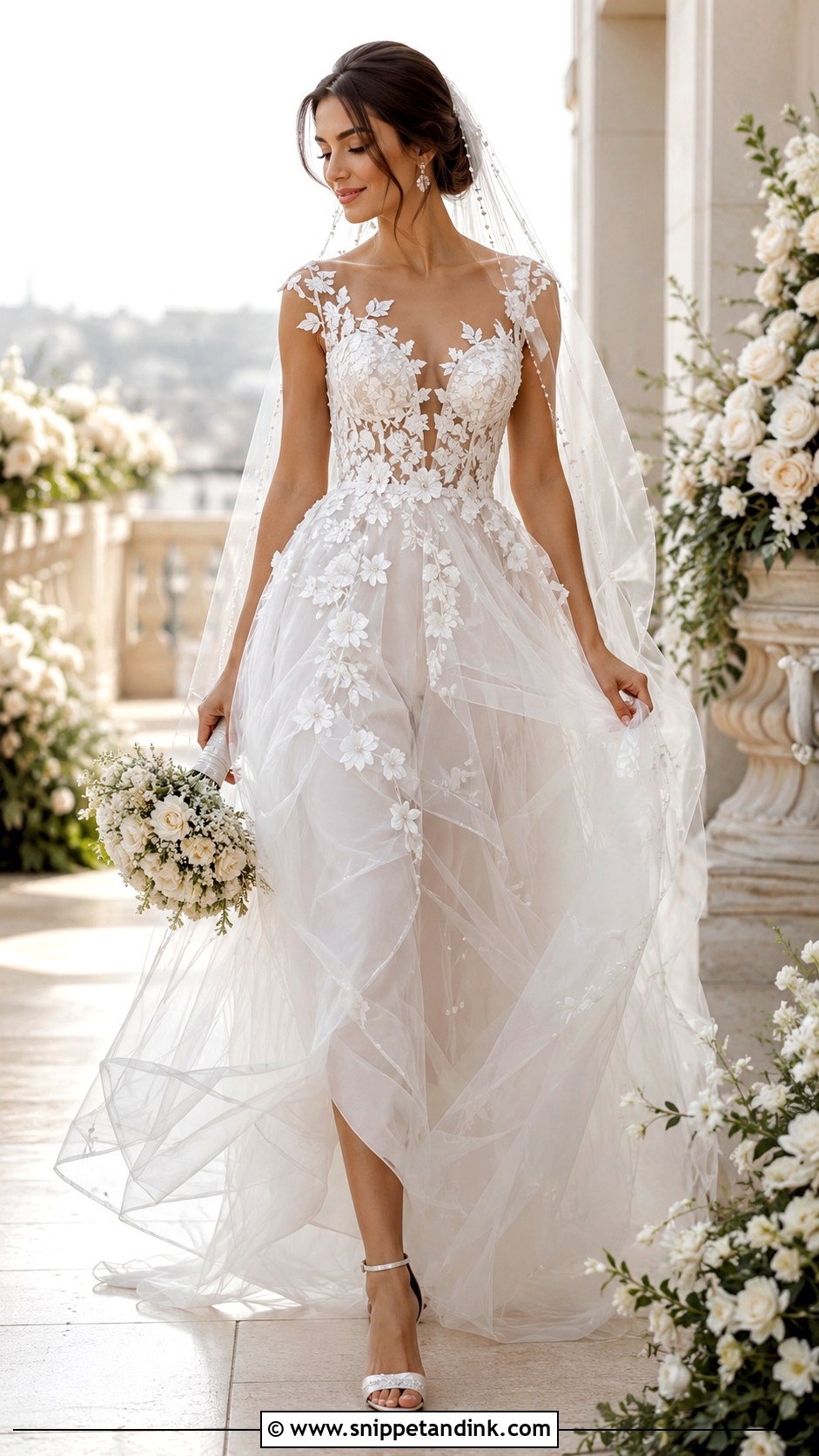 Lebanese Tulle Wedding Dress - Snippet and Ink - 25 Lebanese Wedding Dress Ideas