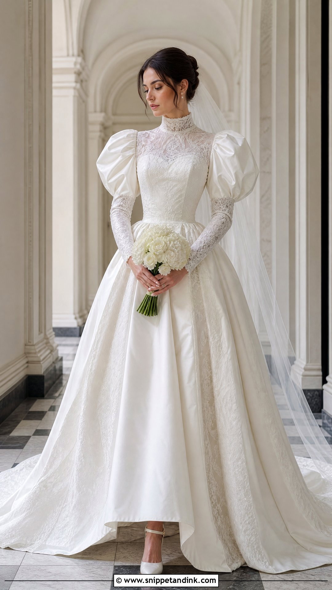 Leg Of Mutton Sleeve Victorian Wedding Dress - Snippet and Ink - 20 Victorian Wedding Dresses