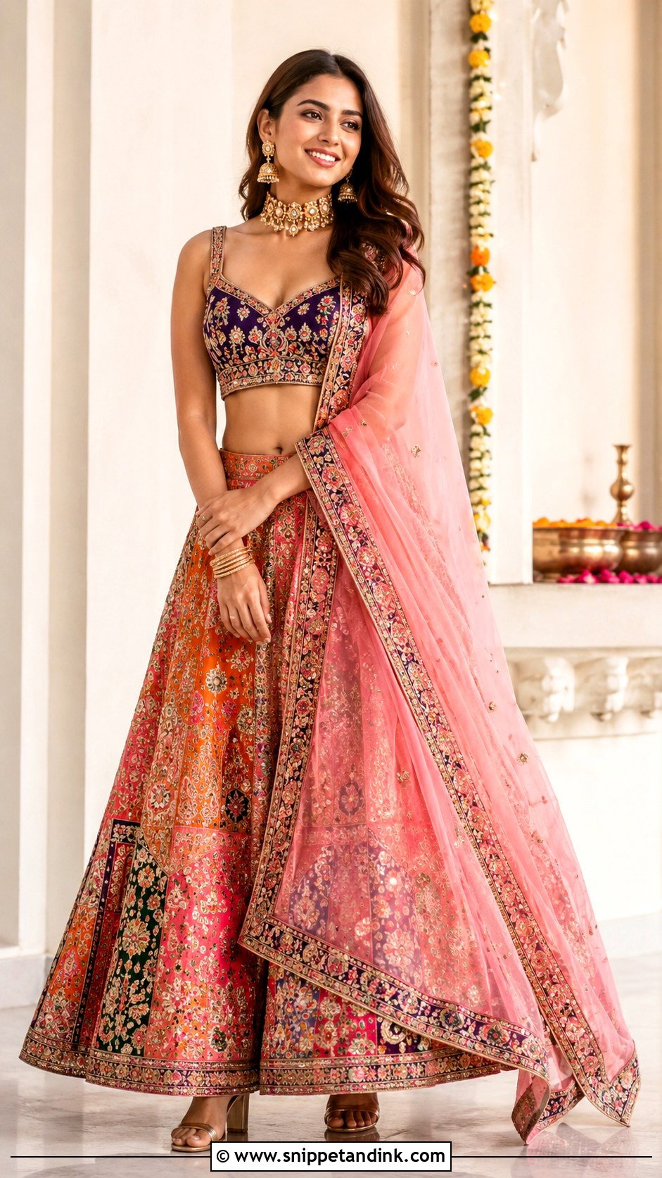 Lehenga Choli Festive Outfit - Snippet and Ink - 25 Indian Festive Outfits