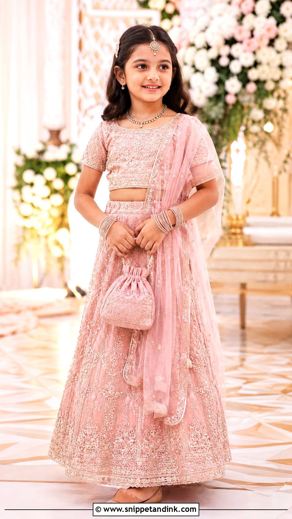 Lehenga Choli Indian Kids Wedding Dress - Snippet and Ink - 25 Indian Kids Wedding Dresses