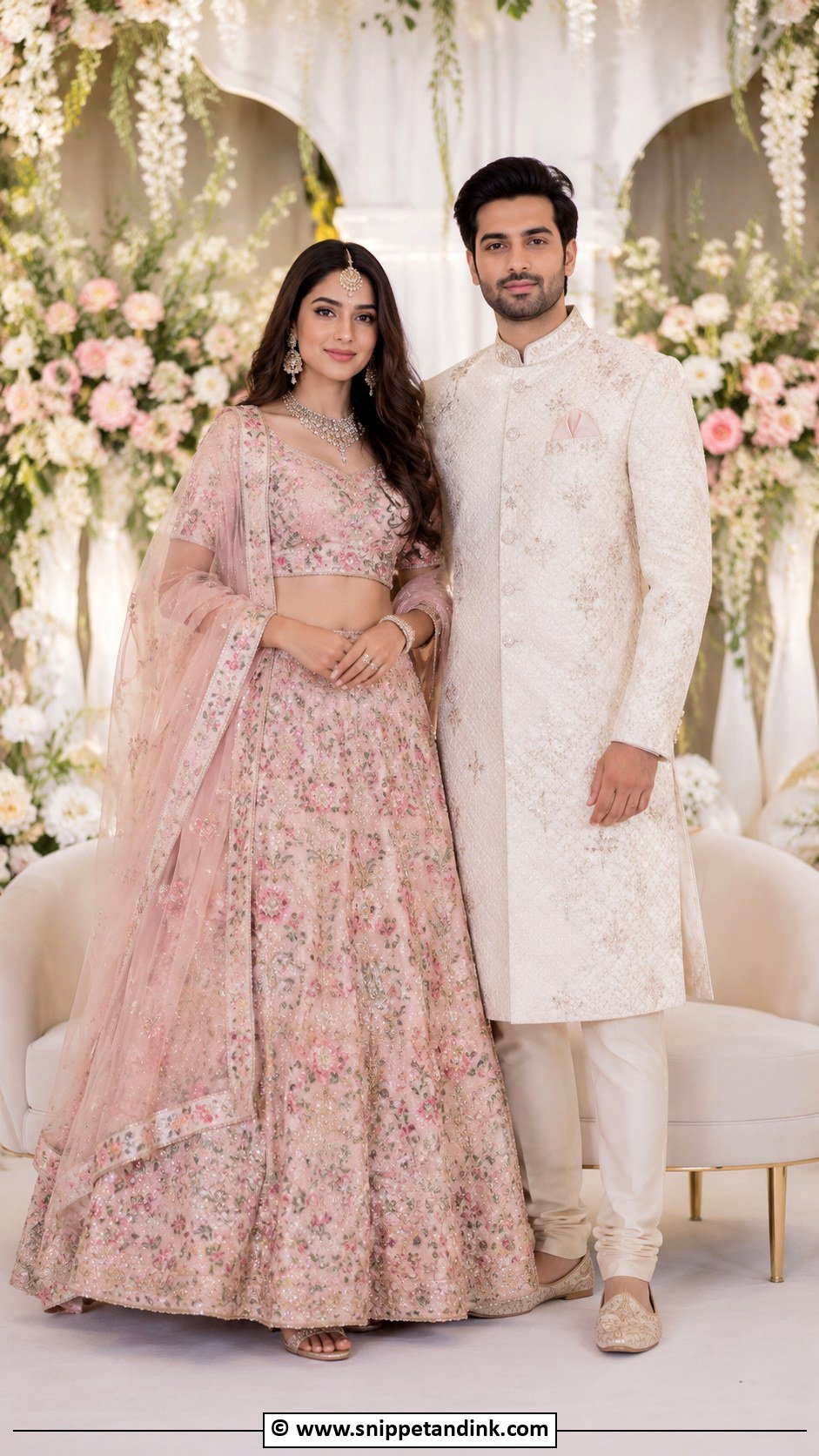 Lehenga Engagement Dress Couple - Snippet and Ink - 30 Engegment Dresses Couple