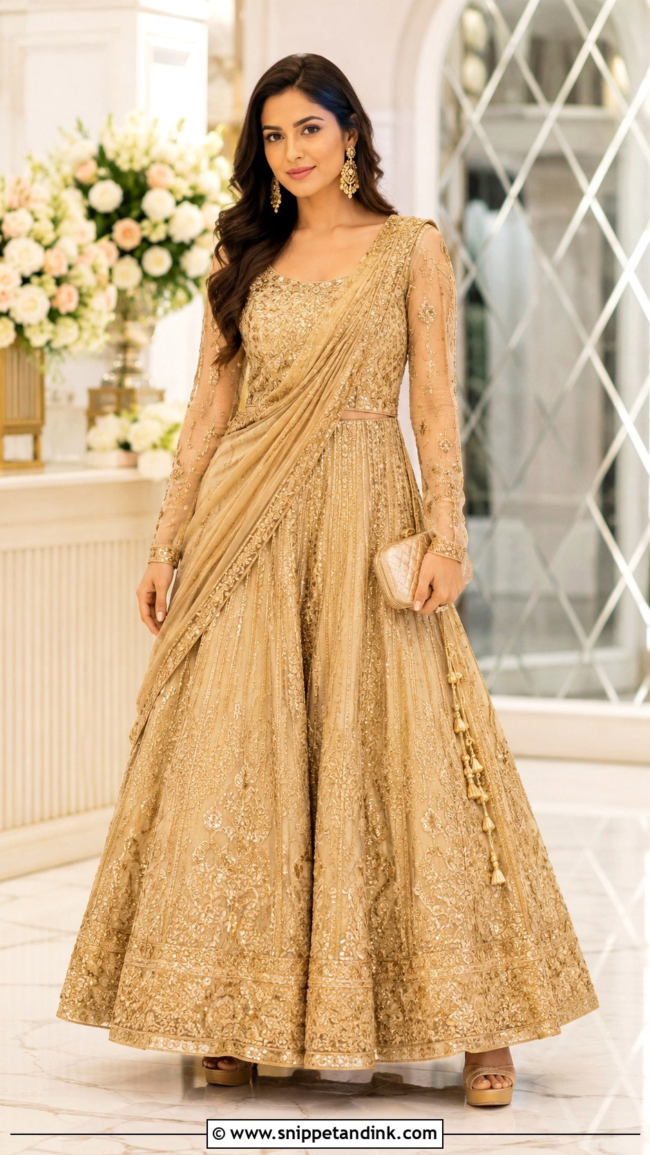 Lehenga Gown Design - Snippet and Ink - 25 Gowns Designs