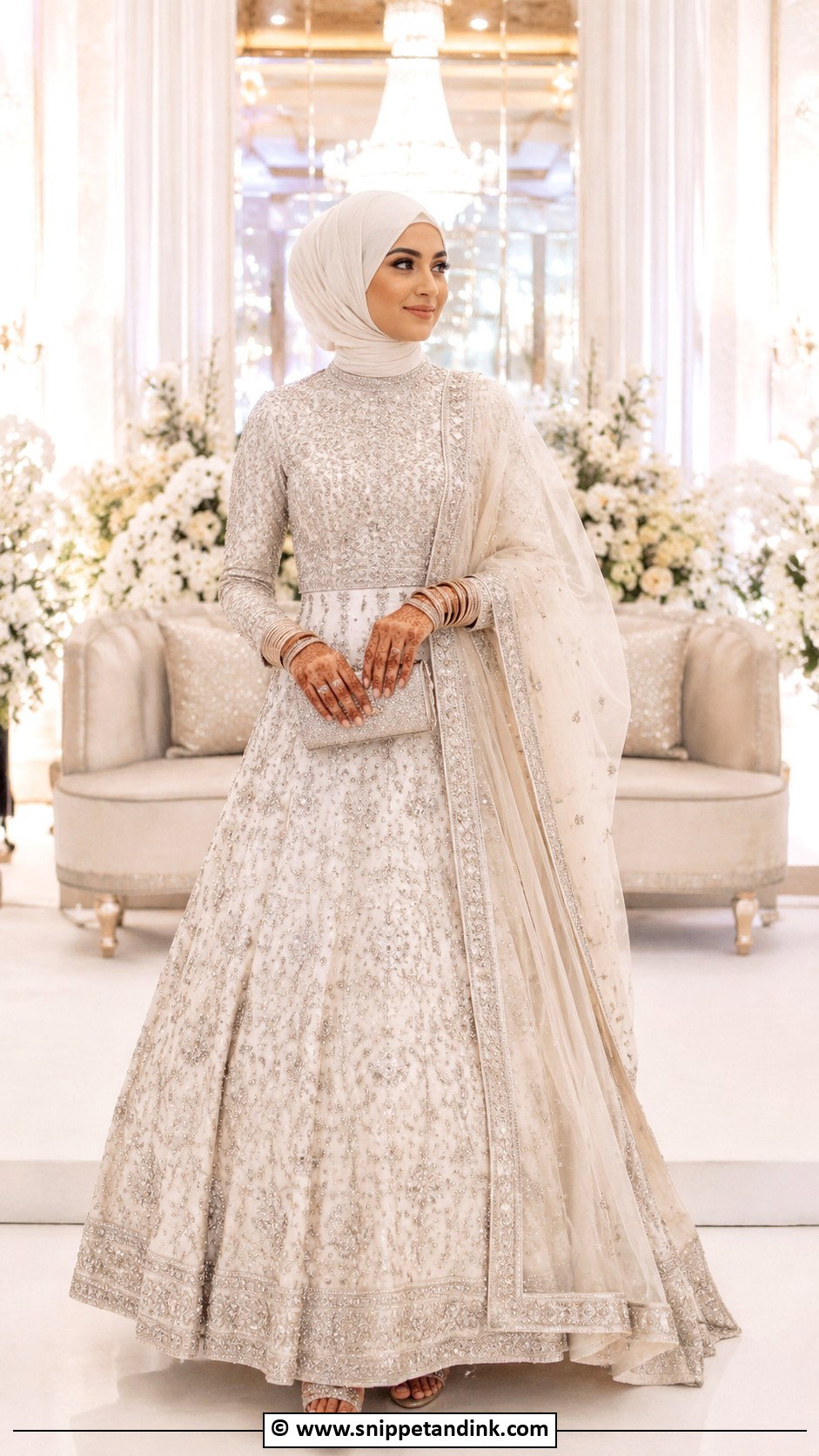 Lehenga Hijabi Wedding Dress - Snippet and Ink - 30 Hijabi Wedding Dress Ideas