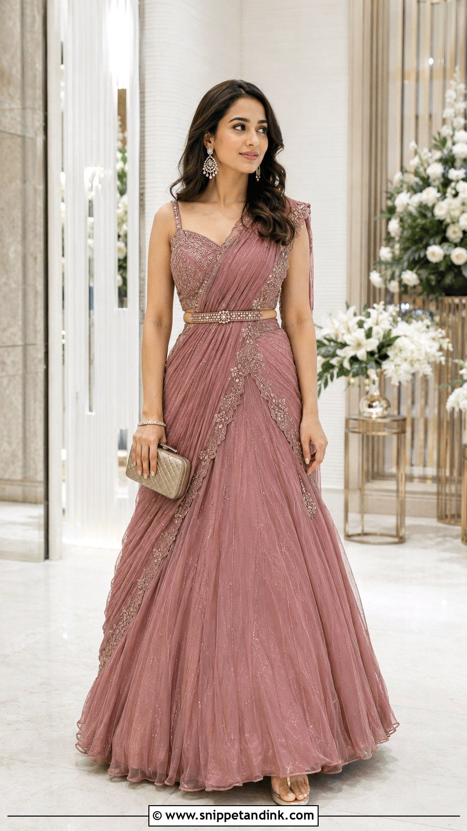 Lehenga Saree For Wedding Reception - Snippet and Ink - 20 Indian Wedding Ethnic Dresses Ideas