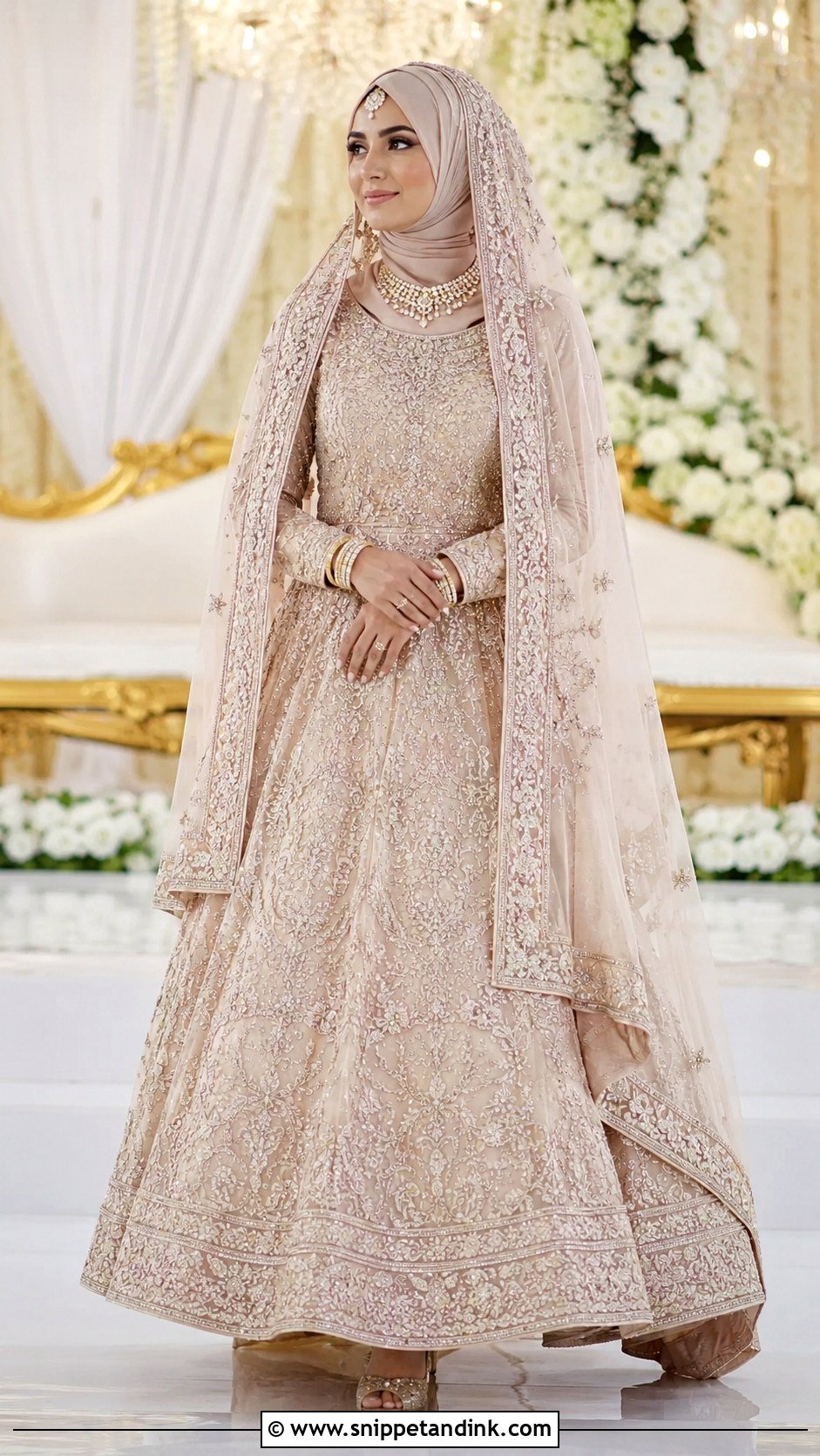 Lehenga Wedding Dress Hijab - Snippet and Ink - 35 Wedding Dress Hijab Ideas