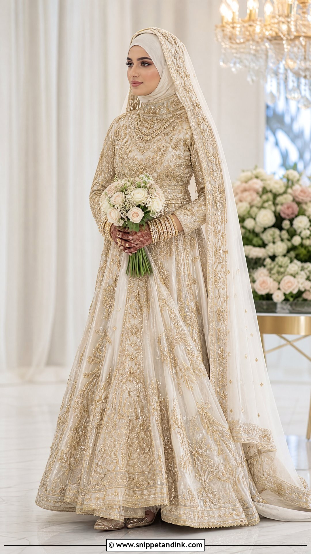 Lehenga Wedding Gown Hijab - Snippet and Ink - 25 Wedding Gown Hijab Ideas