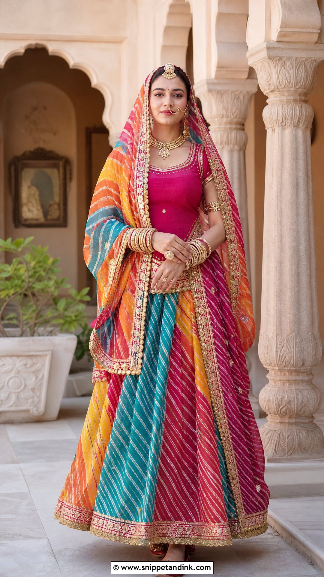 Leheriya Rajputi Bridal Look - Snippet and Ink - 20 Rajputi Bridal Look Ideas