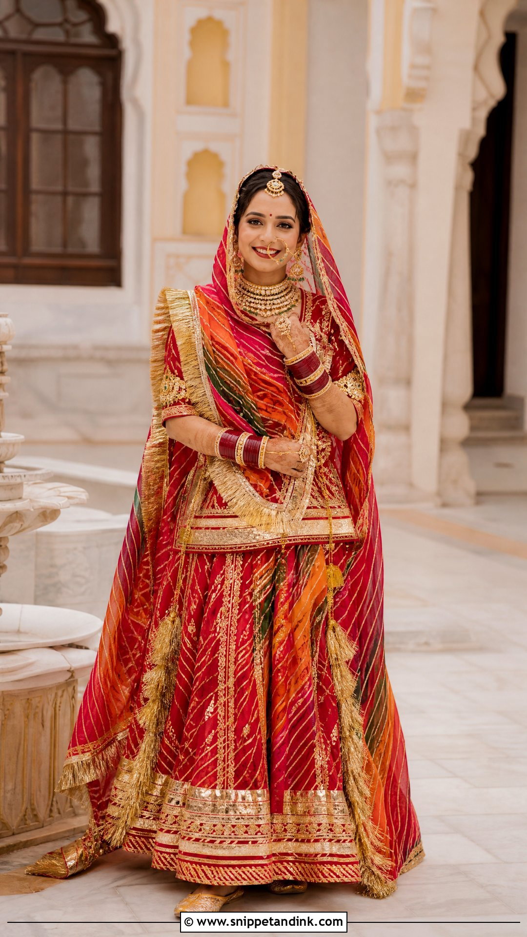 Leheriya Rajputi Bridal Poshak - Snippet and Ink - 20 Rajputi Bridal Poshak Ideas