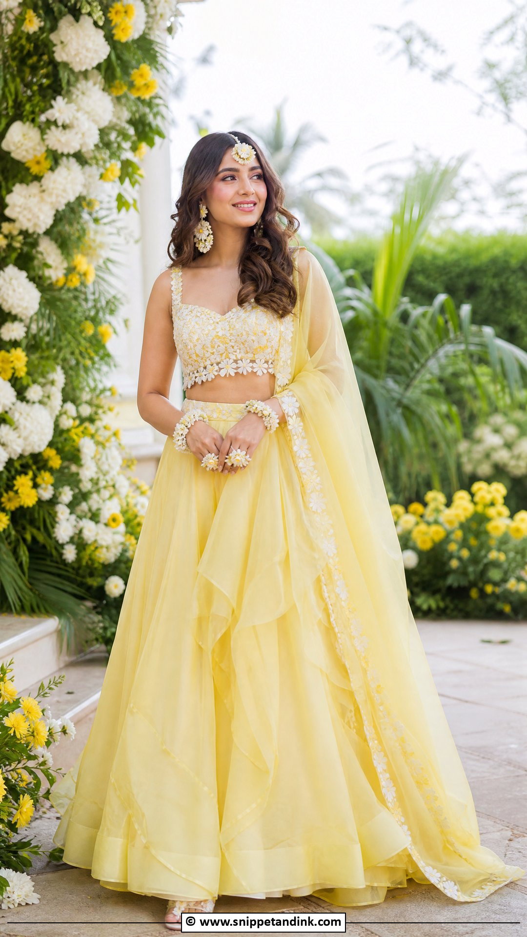 Lemon Yellow Lehenga For Haldi Bride - Snippet and Ink - 35 Haldi Outfit for Bride Ideas