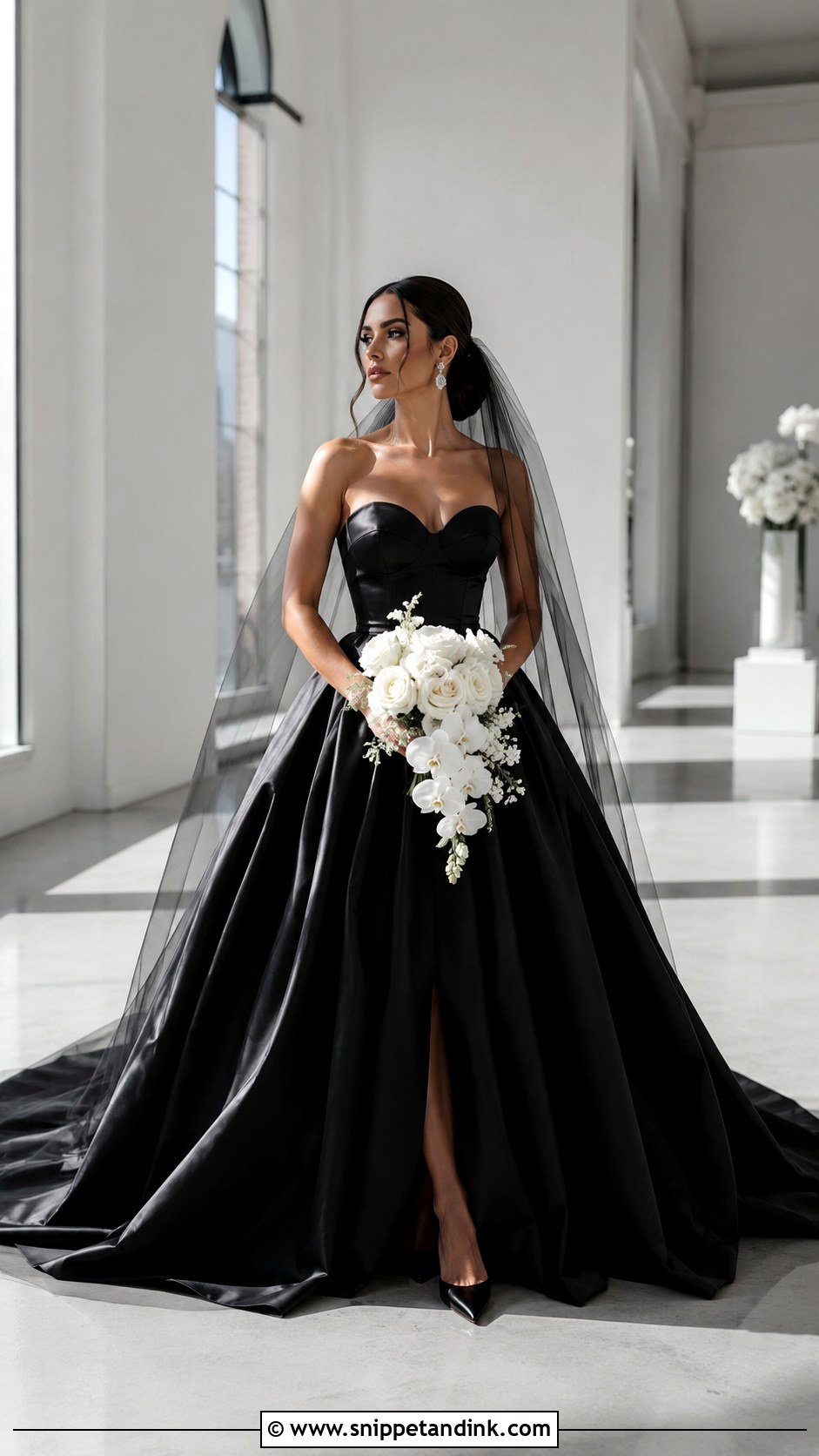 Lesbian Wedding Black Bridal Dress - Snippet and Ink - 20 Lesbian Wedding Dress Ideas