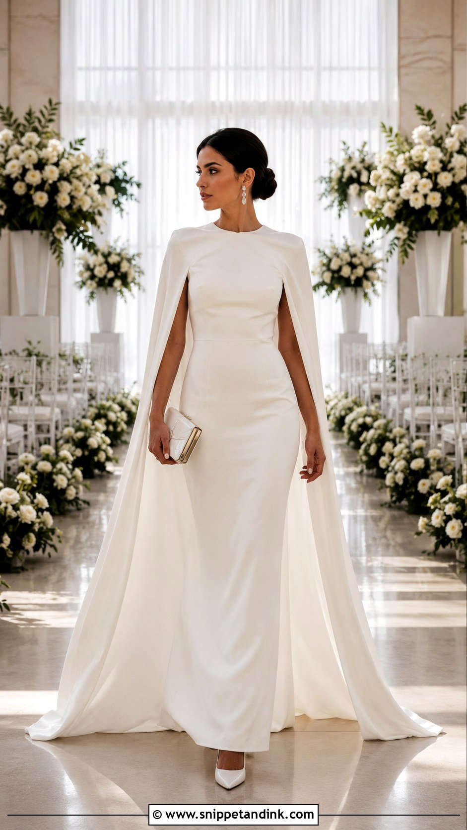 Lesbian Wedding Cape Dress - Snippet and Ink - 20 Lesbian Wedding Dress Ideas