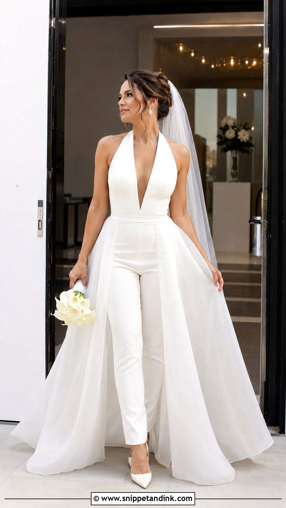 Lesbian Wedding Dress With Detachable Overskirt - Snippet and Ink - 20 Lesbian Wedding Dress Ideas