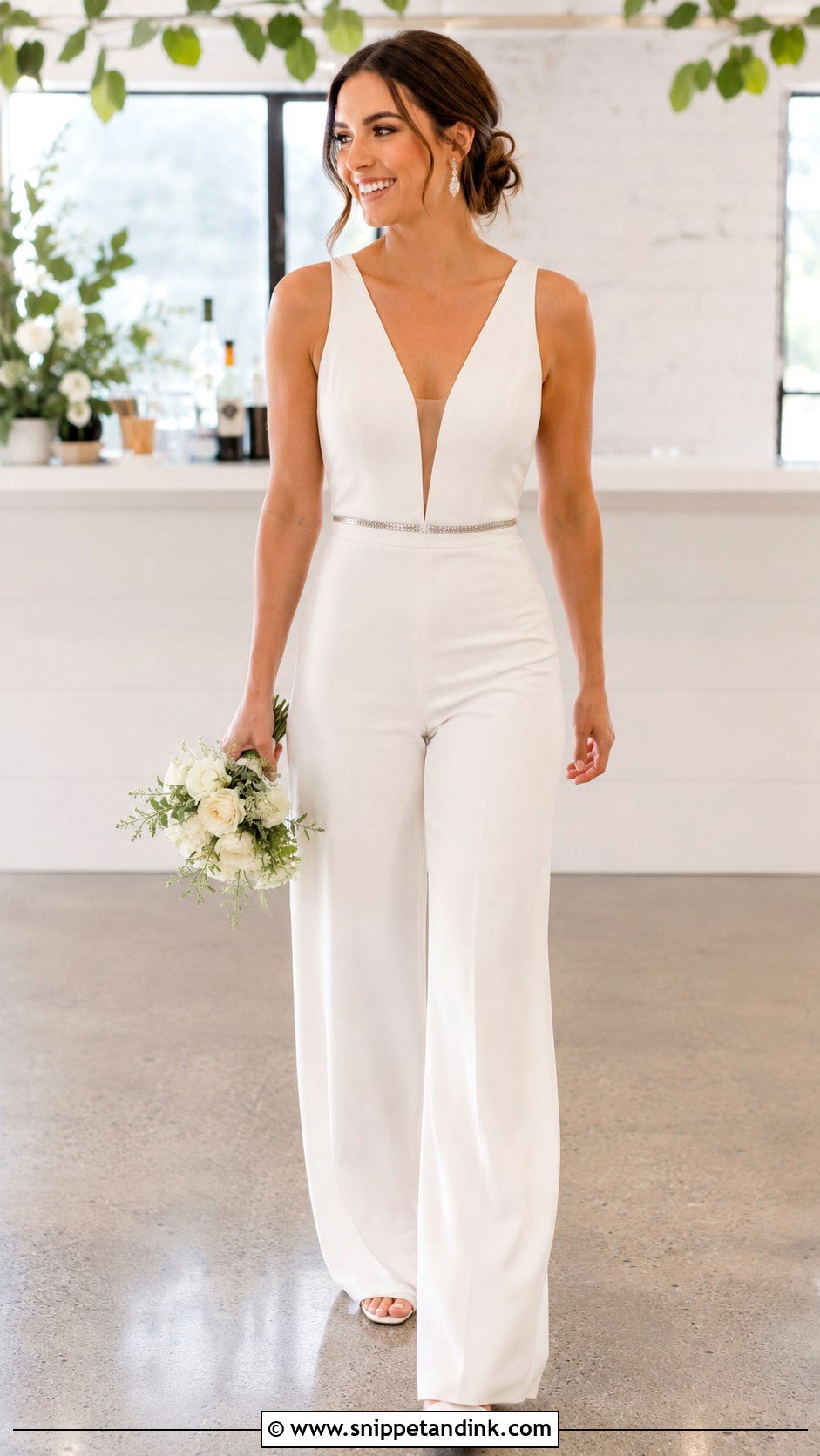 Lesbian Wedding Jumpsuit - Snippet and Ink - 30 Lesbian Wedding Outfits