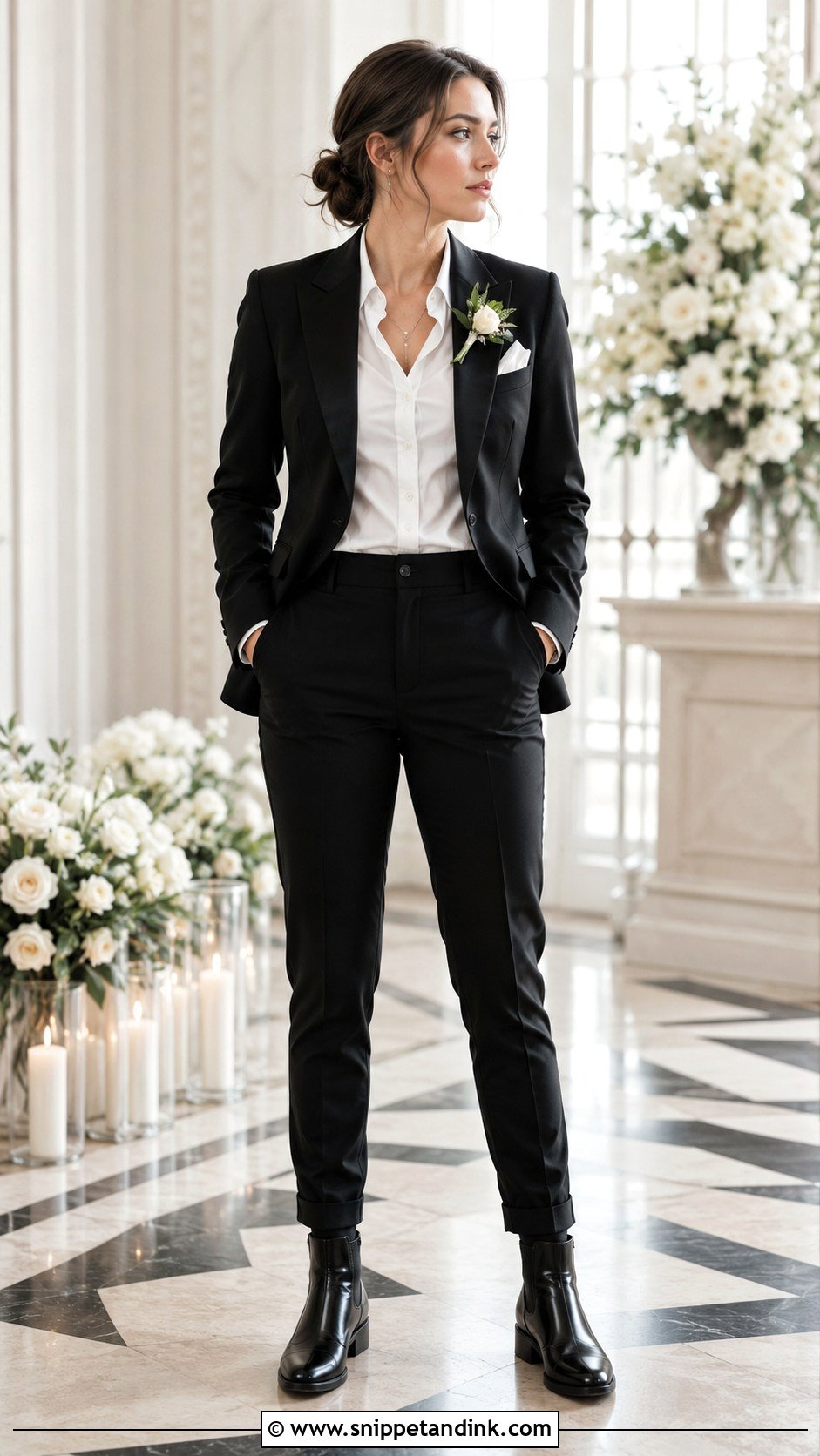 Lesbian Wedding Outfit With Boots - Snippet and Ink - 30 Lesbian Wedding Outfits