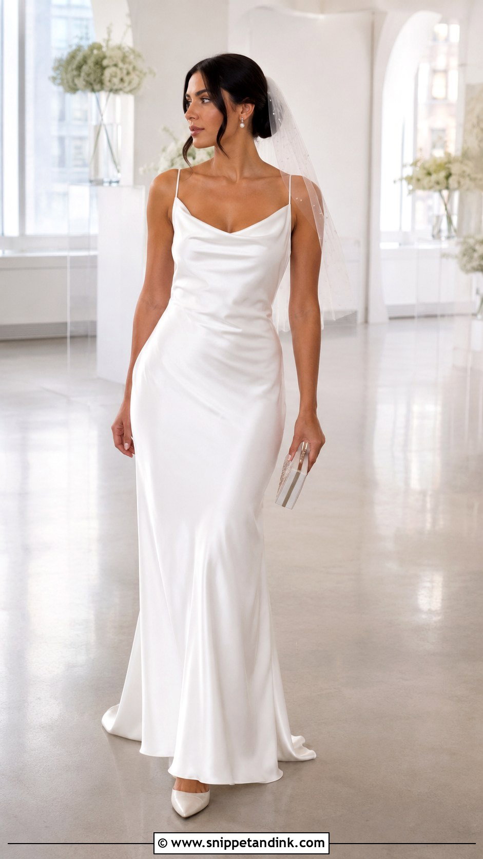 Lesbian Wedding Satin Slip Dress - Snippet and Ink - 20 Lesbian Wedding Dress Ideas