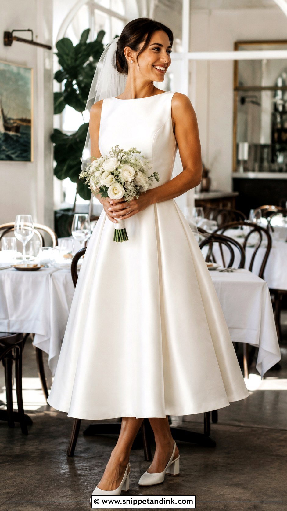 Lesbian Wedding Tea Length Dress - Snippet and Ink - 20 Lesbian Wedding Dress Ideas