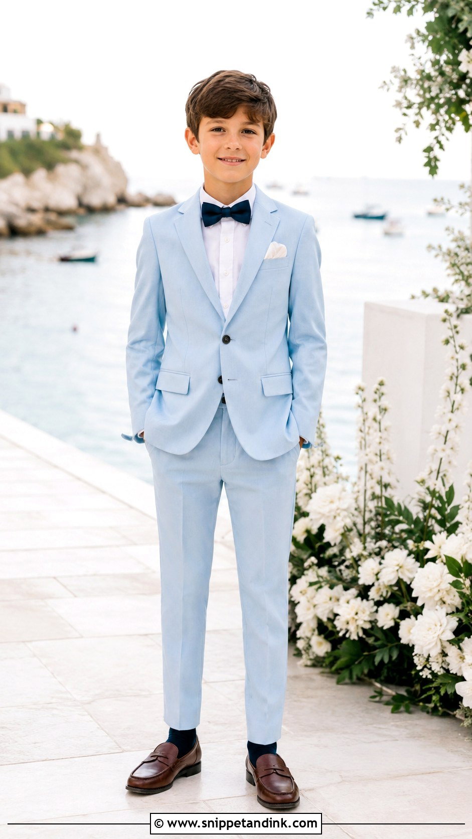 Light Blue Boys Wedding Tuxedo - Snippet and Ink - 20 Kids Tuxedo Boys Wedding Ideas