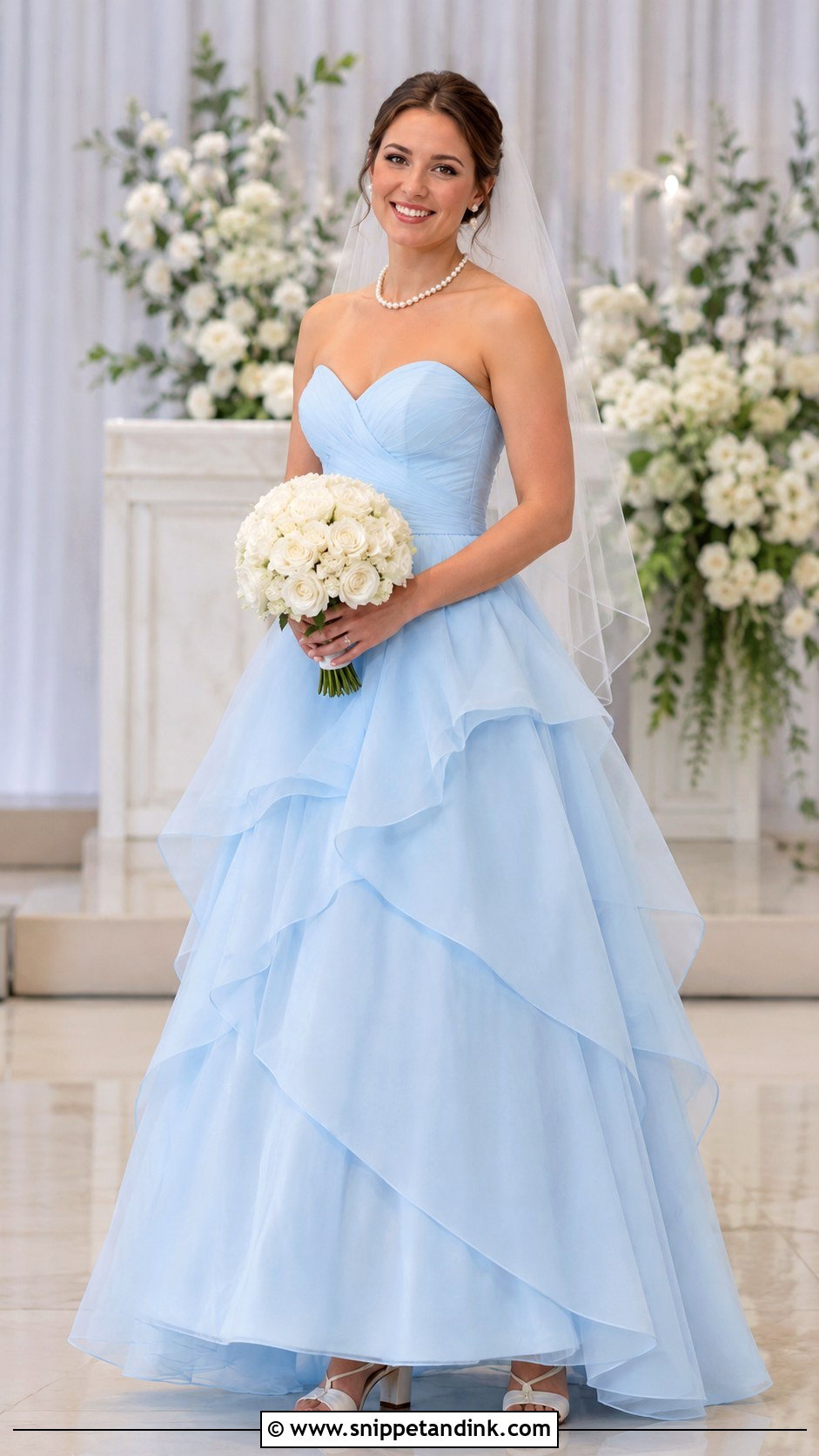 Light Blue Strapless Wedding Dress - Snippet and Ink - 20 Light Blue Wedding Dress the Bride Ideas