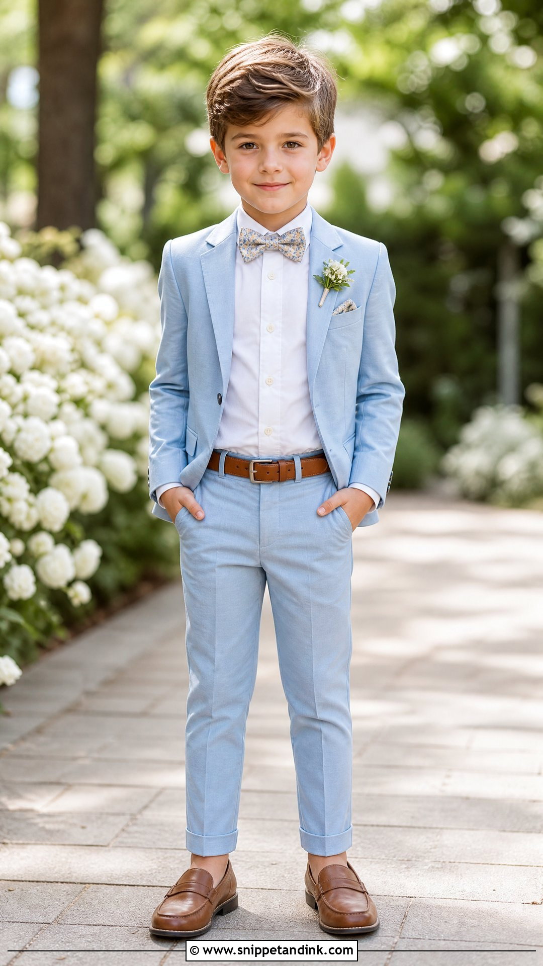 Light Blue Suit Wedding Outfit - Snippet and Ink - 25 Boys Outfits for Wedding