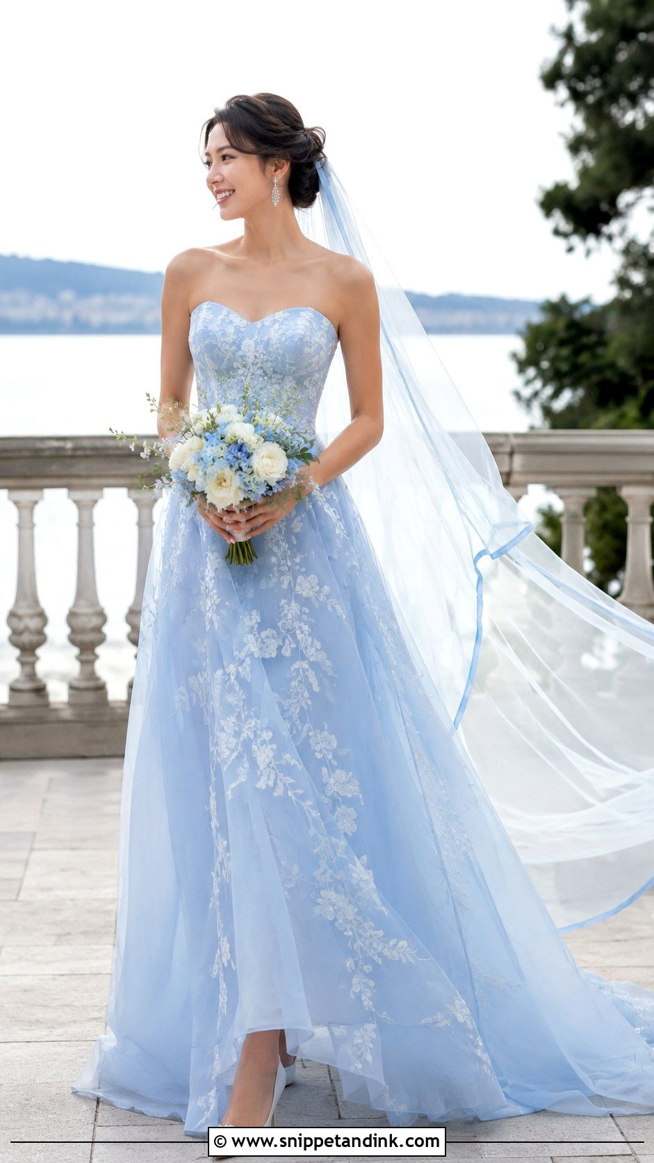 Light Blue Wedding Dress - Snippet and Ink - 20 Different Color Wedding Dresses