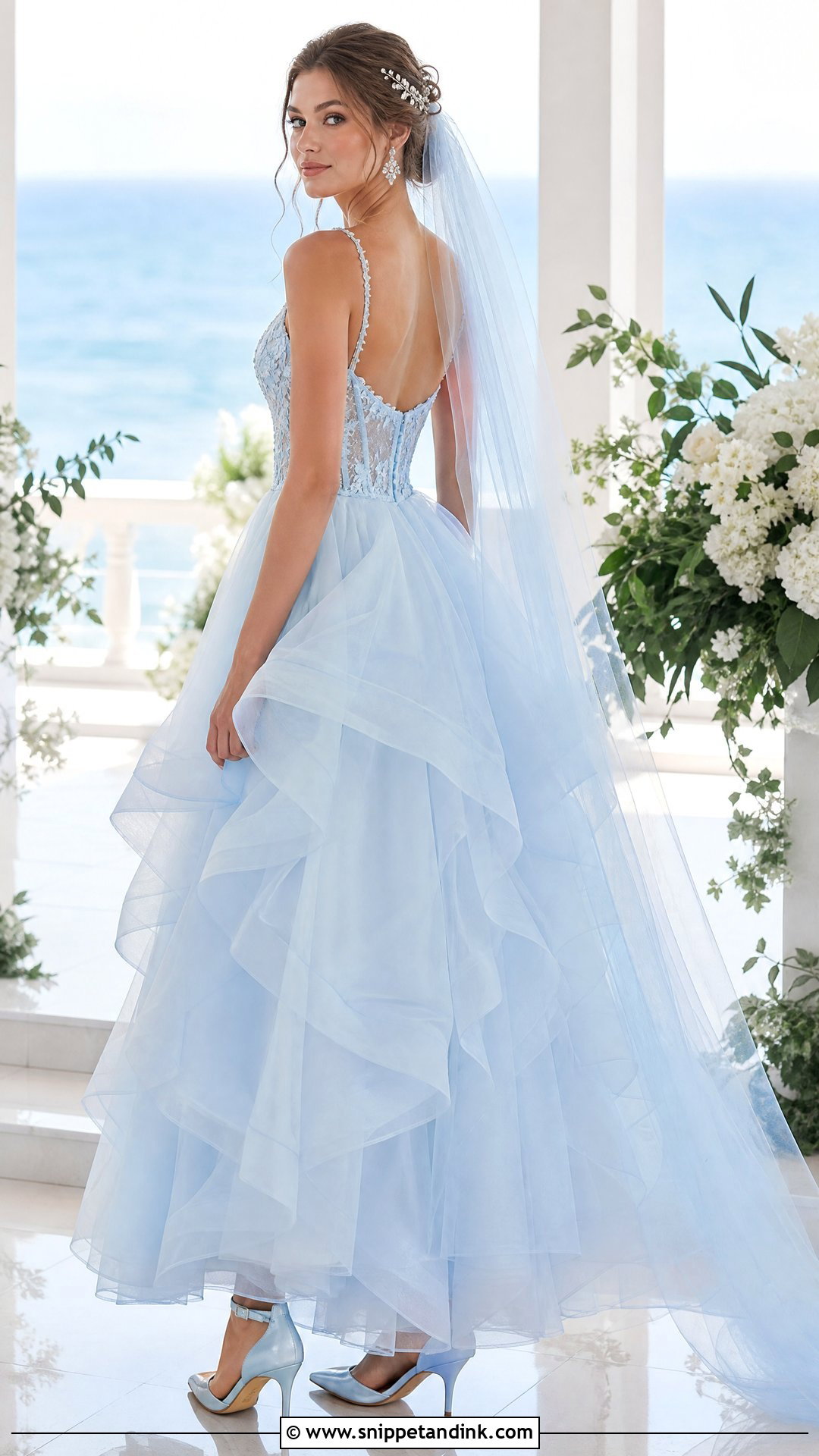 Light Blue Wedding Dress - Snippet and Ink - 20 Non White Wedding Dress Colour Ideas